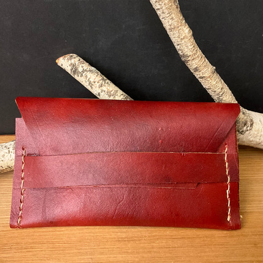 Red Leather Card Holder