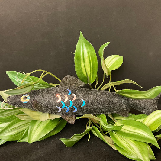 Dark Gray Fish - Handmade Stuffie