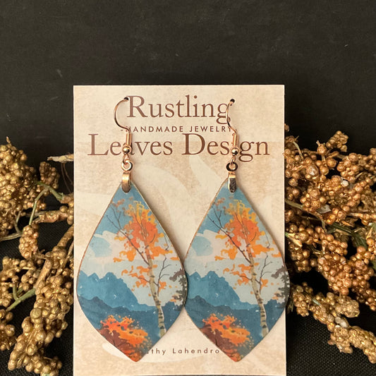 Autumn Mountain Birch Earrings