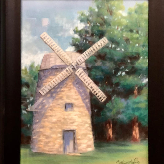 “Stone Windmill” Original Pastel