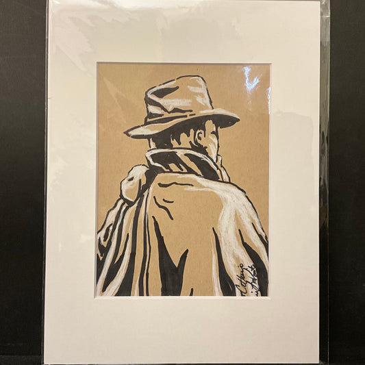 “Mystery Man” Original Matted Sketch