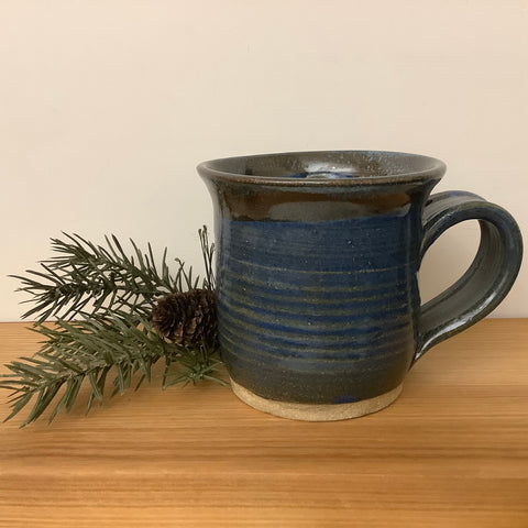 Blue Mug with Brown Rim, Nan Lazovik, DeKalb Junction