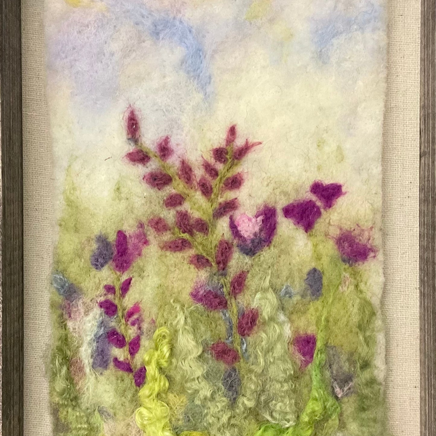 Field of Flowers -  Hand Felted Framed Art