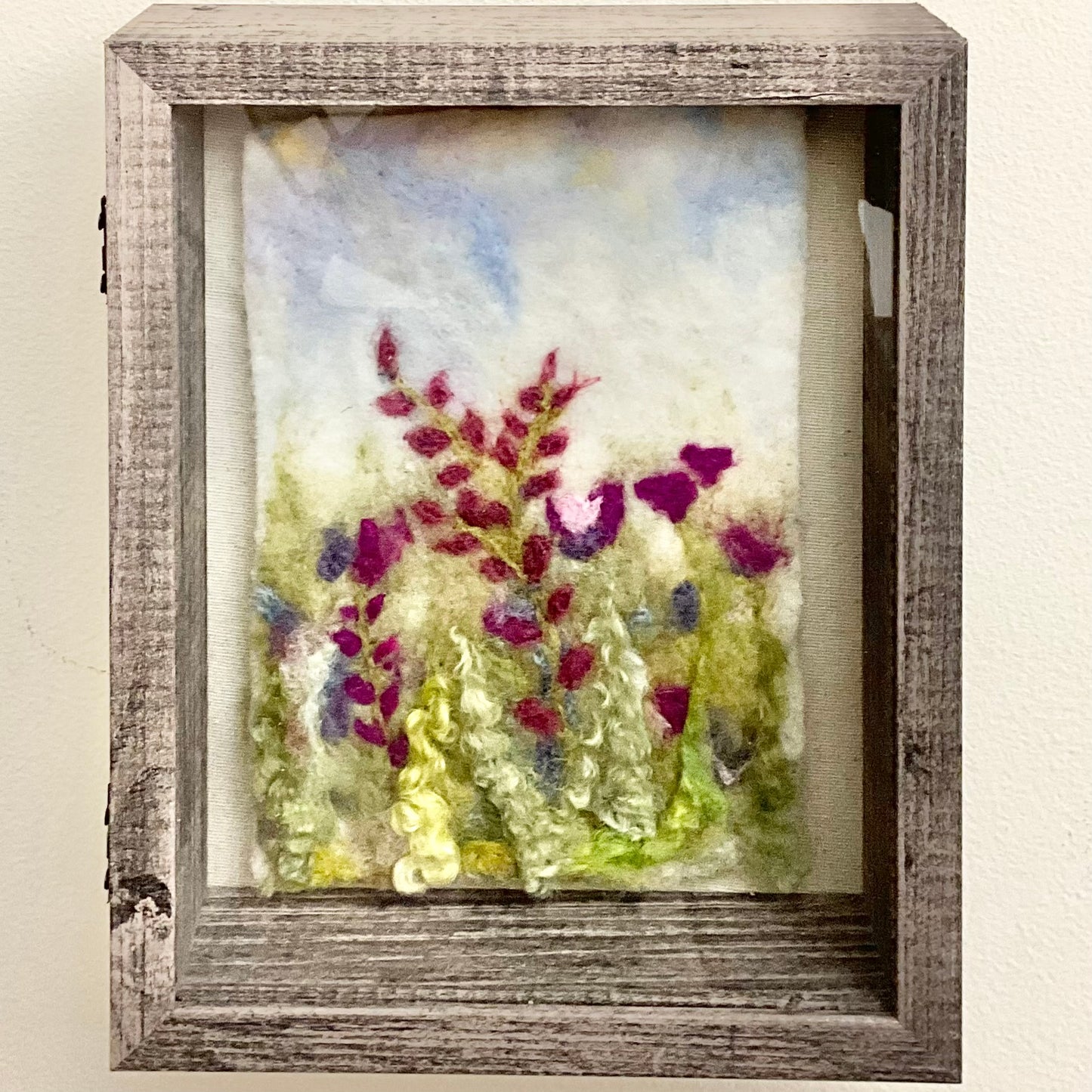 Field of Flowers -  Hand Felted Framed Art