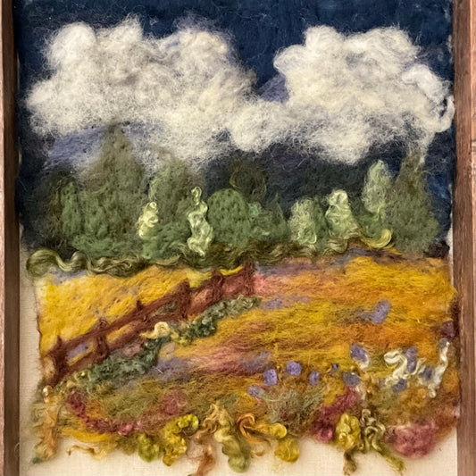 Storm - Hand Felted Framed Art