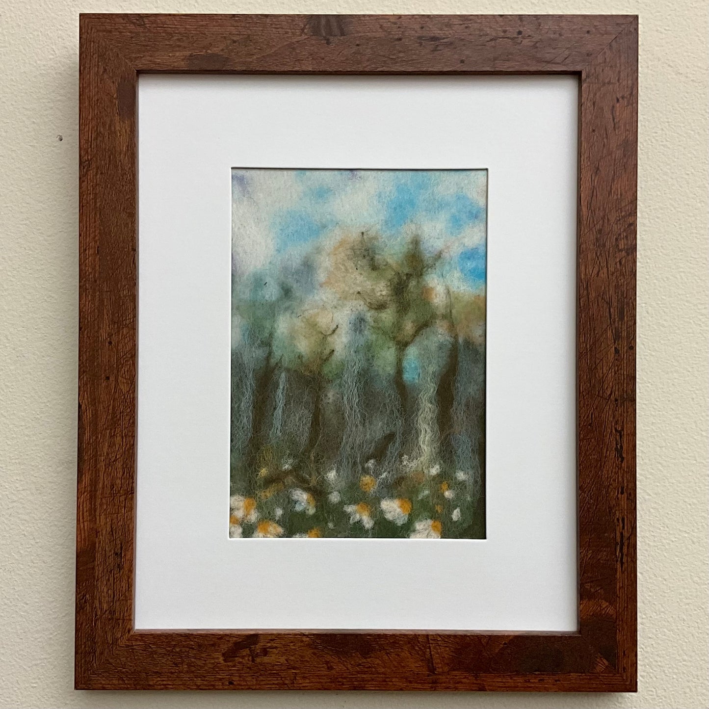Awakening -  Print of Hand Felted Framed Art