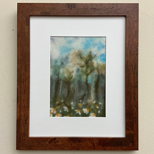Awakening -  Print of Hand Felted Framed Art