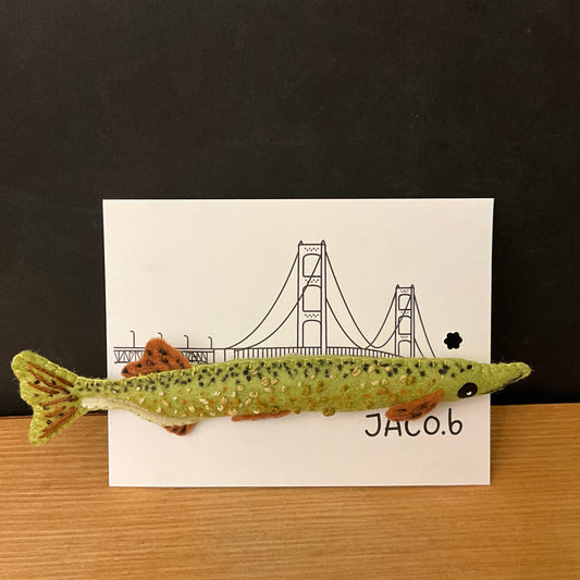 Embroidered Pike Magnet