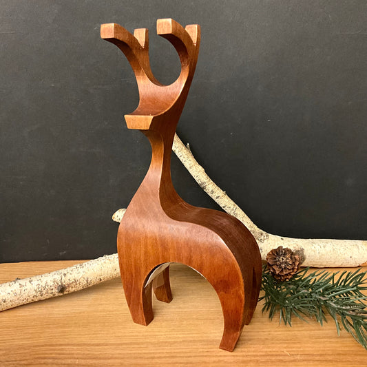 Carved Stylized Deer Cherry