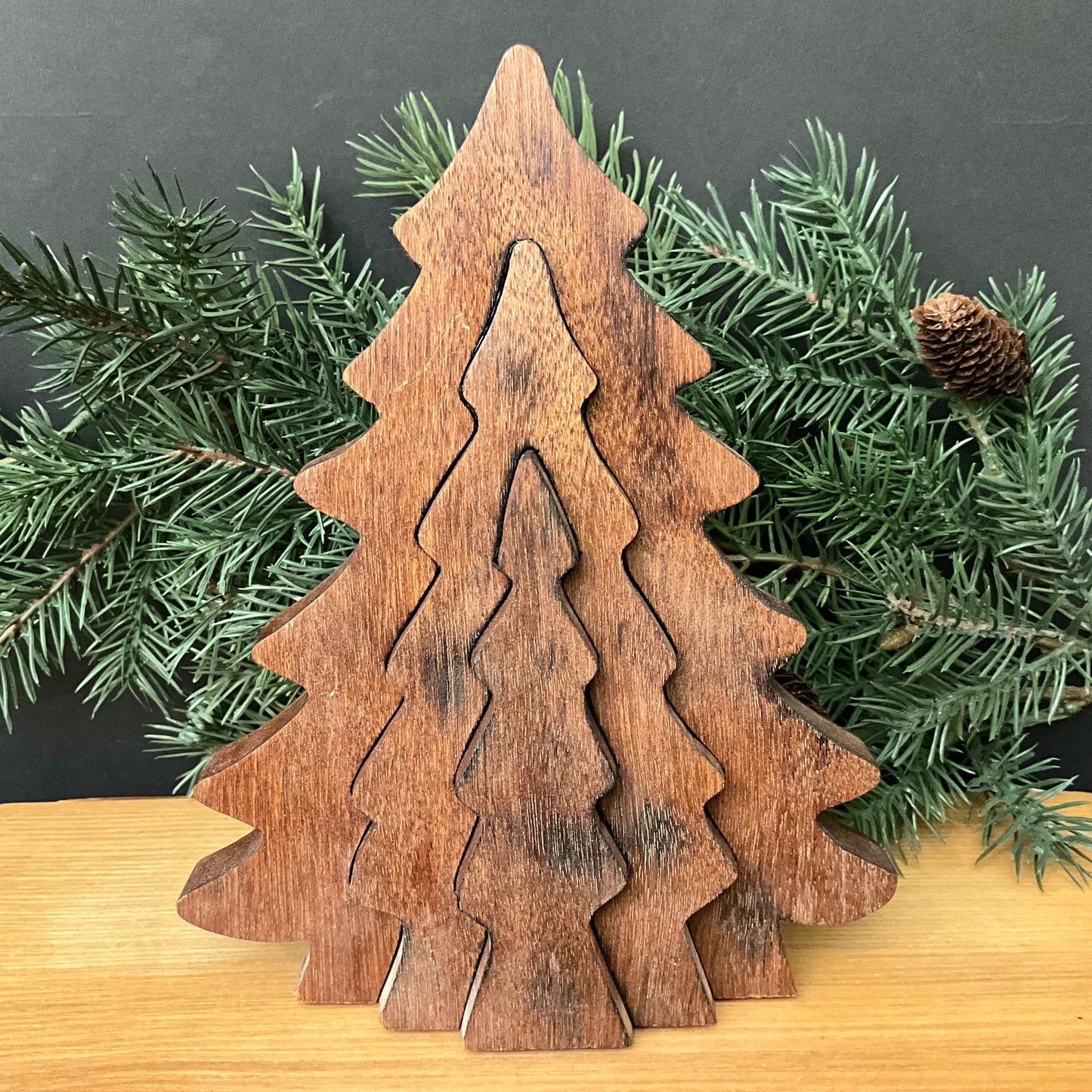 3-D Cutout Tree Walnut