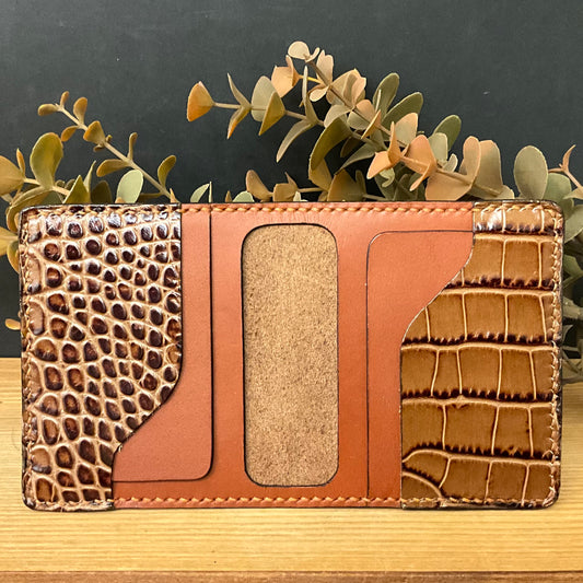 Foldable Wallet with Embossed & Plain Slots