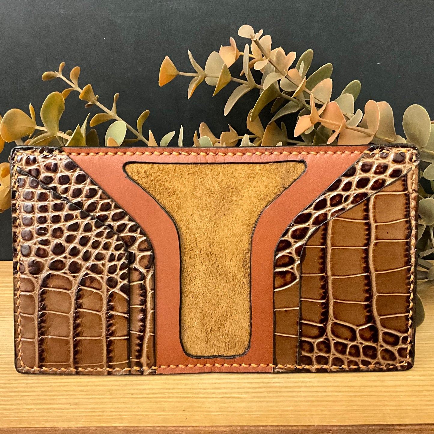 Foldable Wallet with Double Embossed Slots