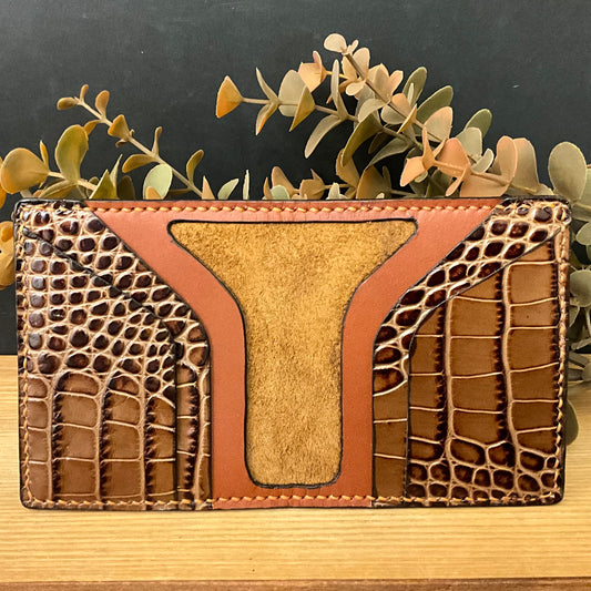 Foldable Wallet with Double Embossed Slots