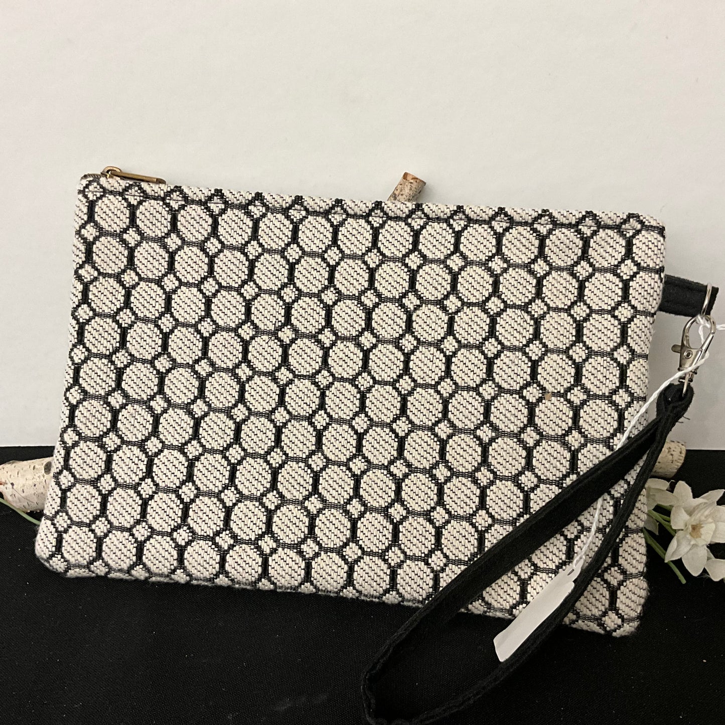 Wristlet - Black, Gray and Beige