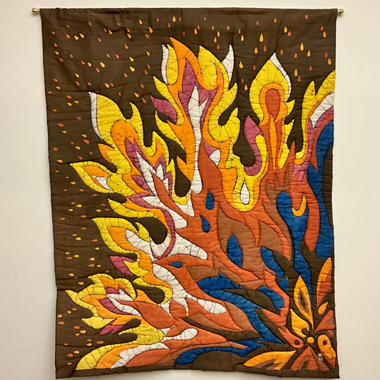 “Flames” Batik Wall Hanging