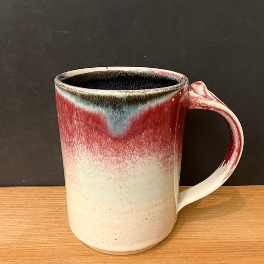 Mug in Beige and Rose with black Interior