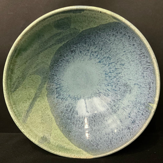 Bowl in Speckled Green and Blue