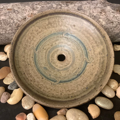 Stoneware Soap Dish  with Drain Hole and Feet, Ray Aldridge, Winthrop, NY
