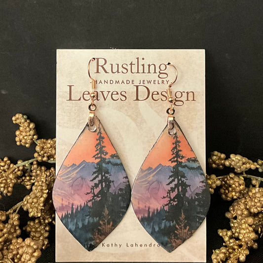 Sunset Mountain Pine Earrings Earrings