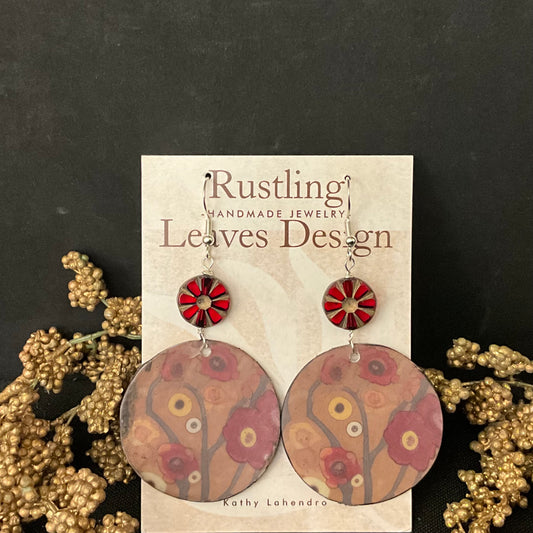 Autumn Poppies Earrings