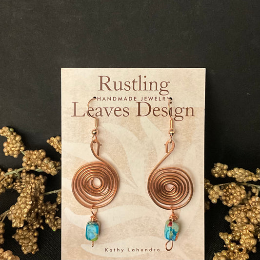 Copper Coil earrings