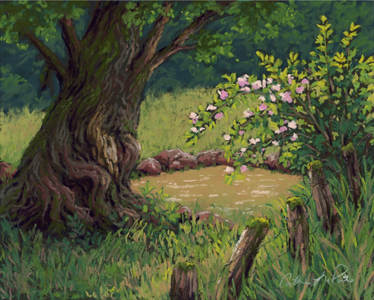 “The Fairy Pond” Original Pastel