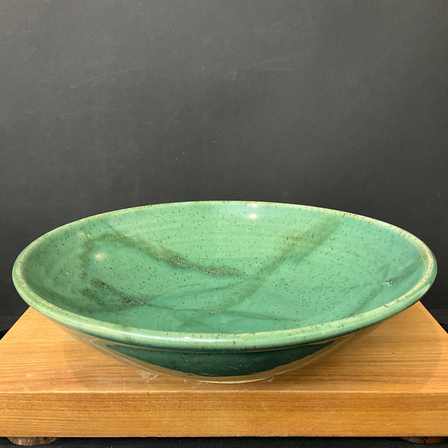 Shallow Serving Bowl in Greens