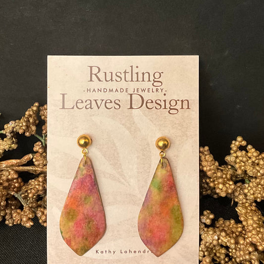 Rose & Green Kite Earrings