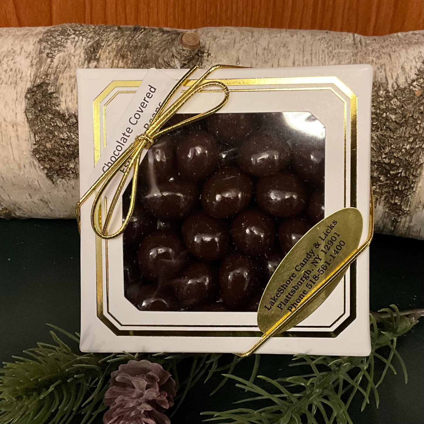 Small Box of Dark Chocolate Covered Coffee Beans