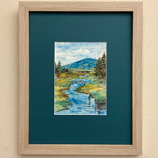 “Near Long Lake” Original Framed Watercolor
