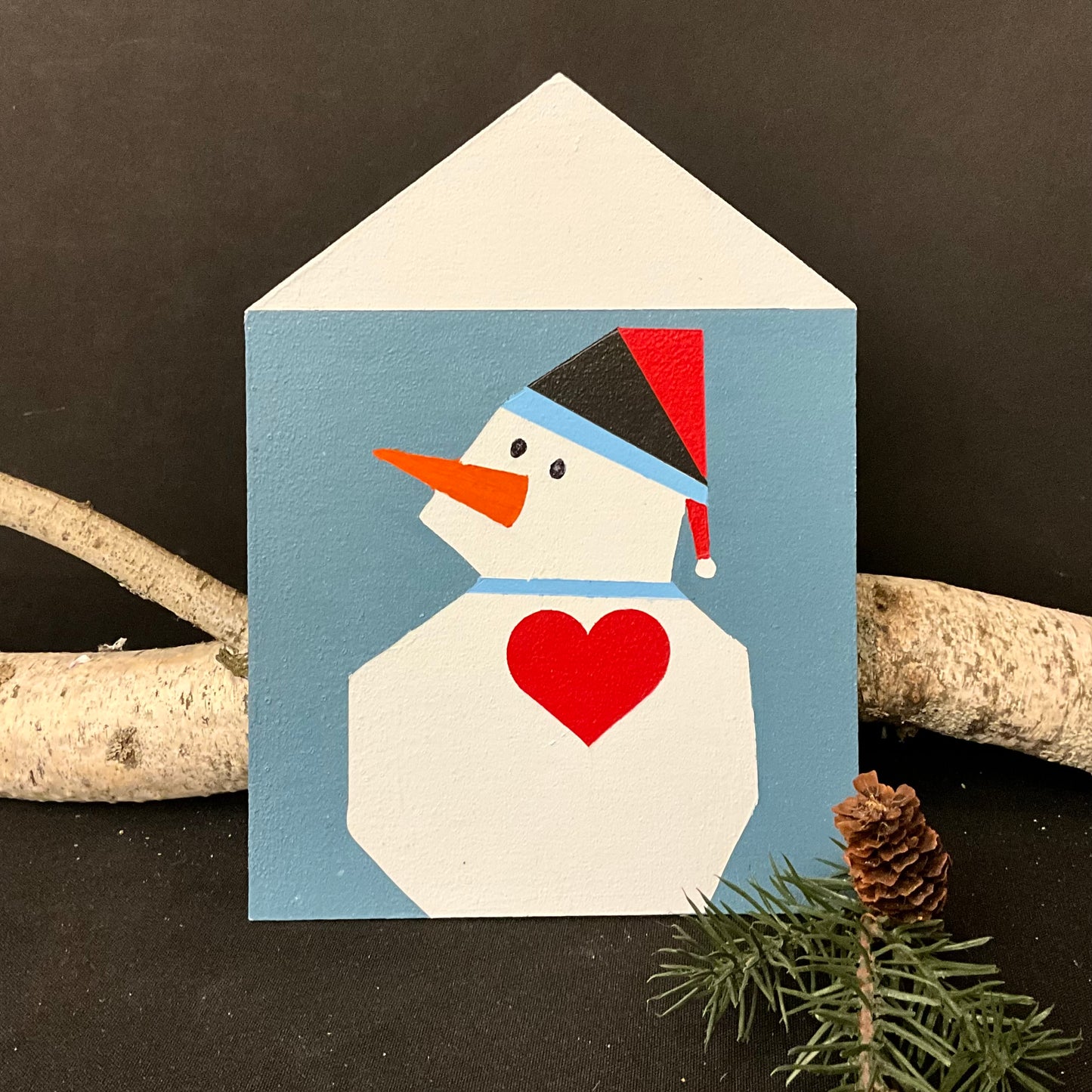 Snowman House - Barn Quilt