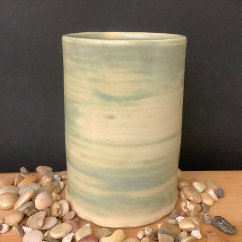 Cream/Sage Vase/Crock