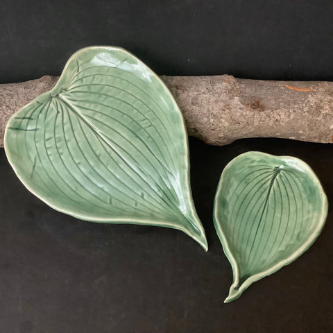 Green Hosta Leaf Trinket Tray, Jody Loconti, Potsdam, NY