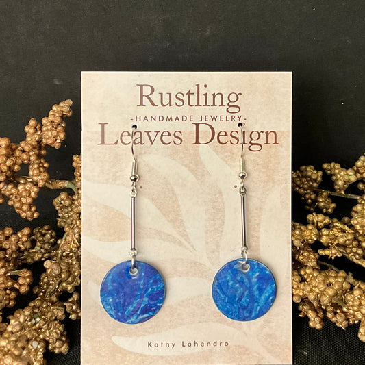Brilliant Blue Circle Earrings