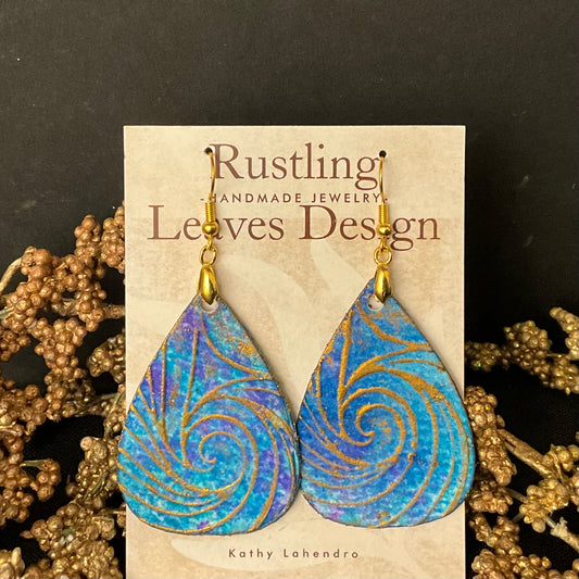 Brilliant Blue Teardrops Earrings