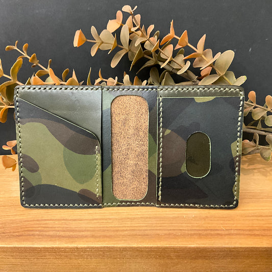 Foldable Wallet in “Camo” with Single Slots