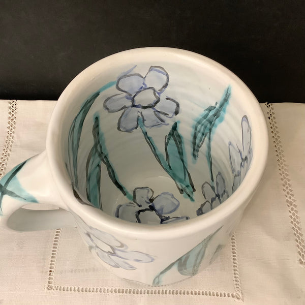 Mug with Pale Blue Flowers