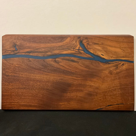 Walnut Cutting Board w/ Blue River #2528