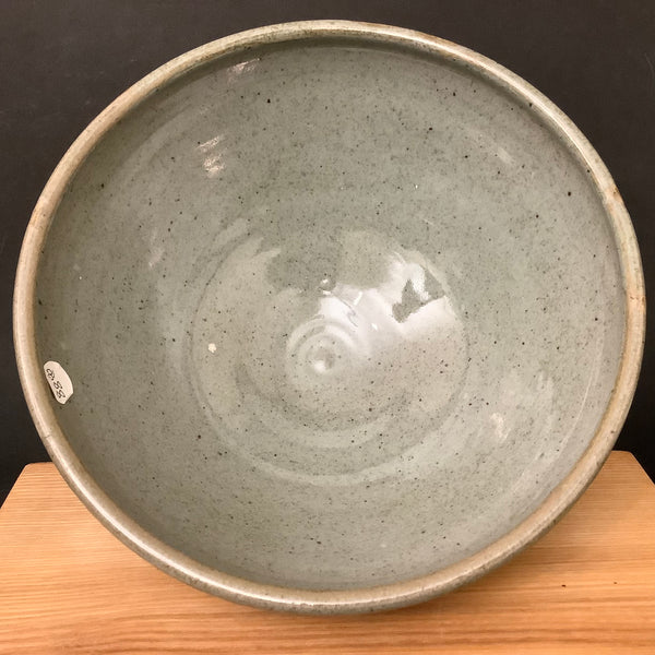 Large Bowl Tan Squiggles, Steel Interior