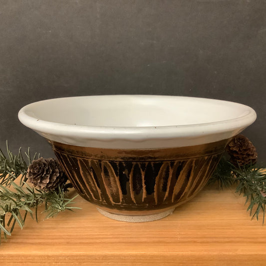 Small Bowl Dark Brown with White Interior
