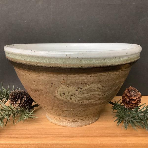 Ash Glaze Bowl White Interior