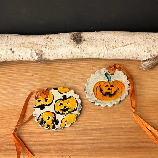 Small Ceramic Ornament Jack O’ Lanterns