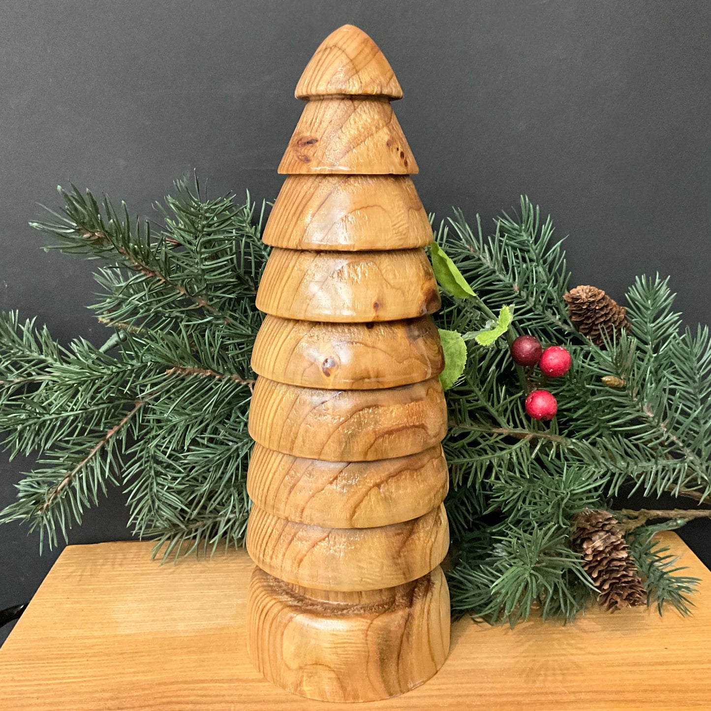 Turned Wood Tree White Cedar