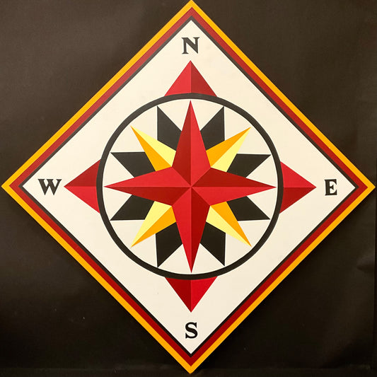 Barn Quilt Mariner's Compass 2' x 2'