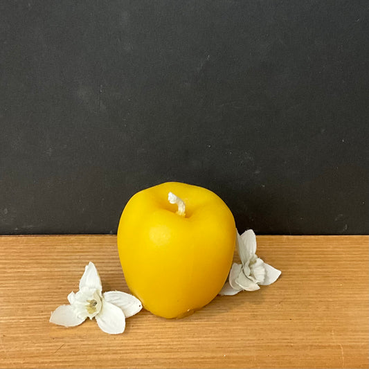 Small Beeswax Apple Candle