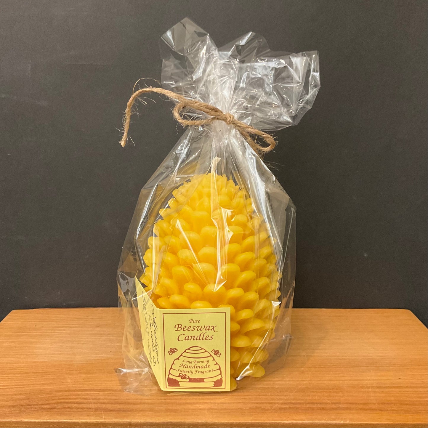 Large Beeswax Pinecone candle