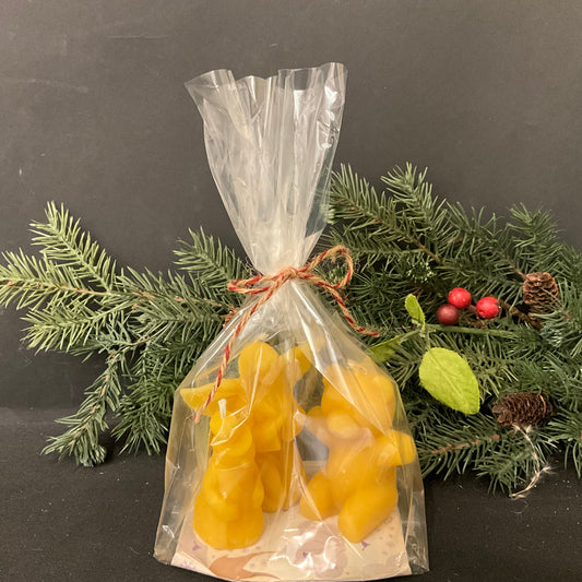 Christmas Gift Set Beeswax Candles, Snowman, Angel & Teddy Bear