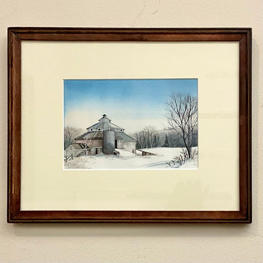 Round Barn, Stockholm Original Painting
