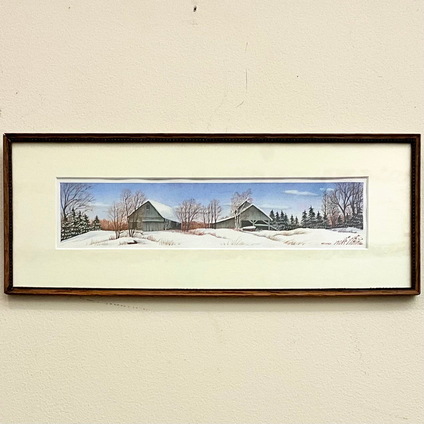 The Barns Next Door Original Painting