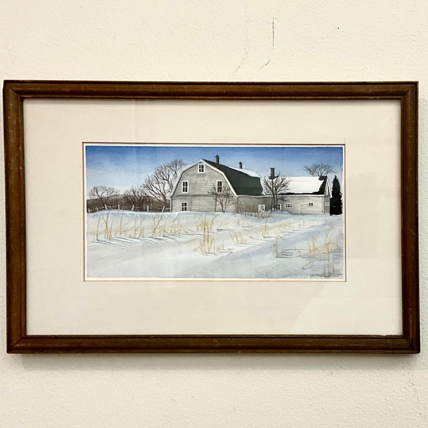 Ashton Road Barn Original Painting